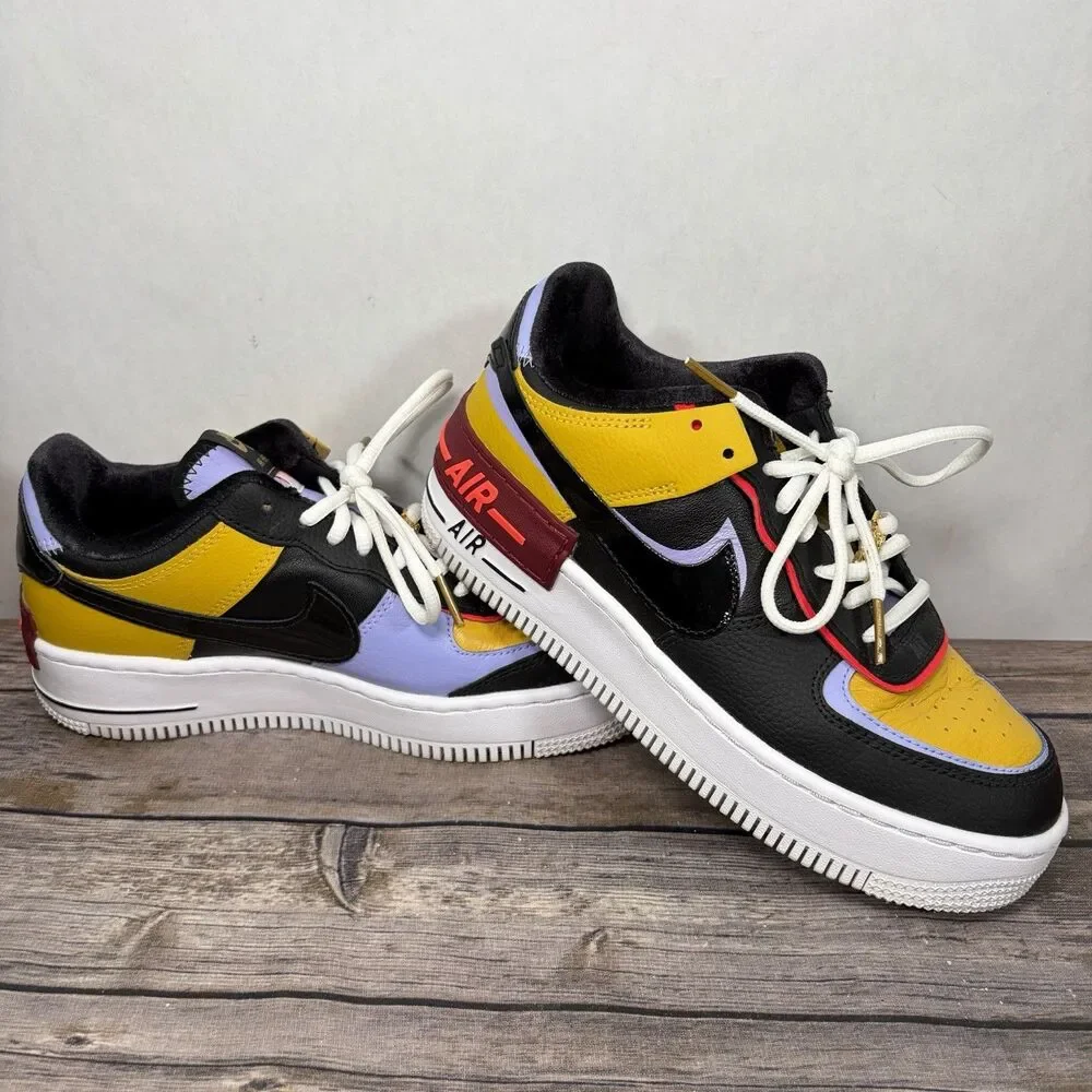 Nike Air Force 1 Low Shadow Sisterhood Dark Sulfer Sneakers Womens 7 DO6114-700